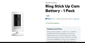 Ring cameras 3 packs for only 379 brand new！