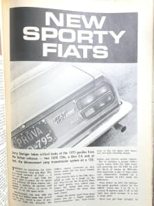 Free Postage. 1970. Fiat 124 Sports 1600, Dino 2.4 . Original Article.