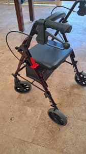 Mobility Walker with hand brakes and 8in wheels
