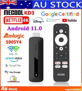 Mecool KD3 Stick TV Box Android 11 ATV Google chromecast netflix Certi