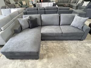 Dark Grey NEW COUCH with Chaise Ready for Pick up Or delivery