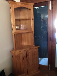 Corner pine cabinet