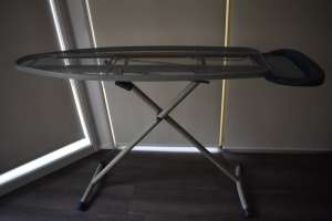 IRONING BOARD HILLS BRAND WITH PULL OUT IRON REST AND SASS COVER