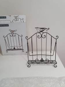 (new) Aviary wrought iron cookbook holder rustic style from Artique.