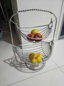 Double basket fruit stand.