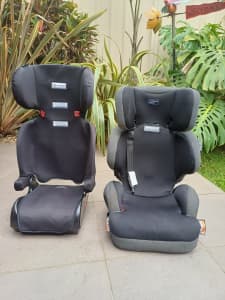 Kids booster seats, age 4 to 8, both recline