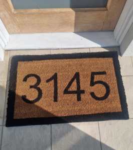 Custom postcode doormat (3145)