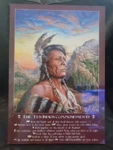 10 Native Indian Commandments mounted poster