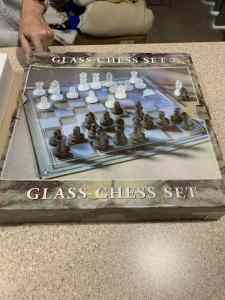 Glass chess set excellent condition vintage