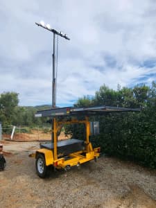 Trailer mounted solar LED lighting tower. 2018 model.