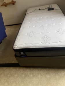 Electric long single lift bed
