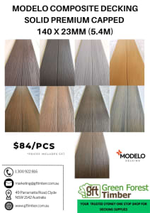 Modelo Premium SOLID Composite Decking 140x23