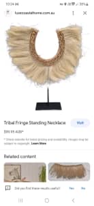 Tribal Fringe Standing Necklace