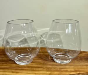 Set of 2 ‘brandy’ glasses terrarium planters. Price for 2.