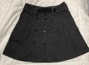Emporio Armani black skirt new waist belt sz 12:14