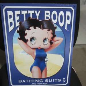 BETTT BOOP -BATHING SUITE LARGE TIN SIGN