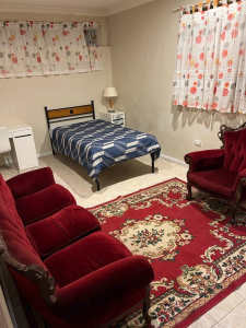 Large furnished room with own bathroom and car space for rent