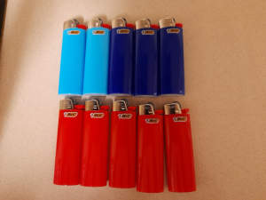10 NEW AND UNUSED BIC CIGARETTE LIGHTERS 