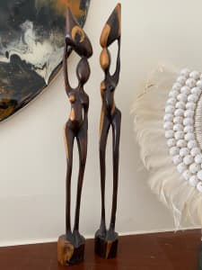 2x hand carving Wooden sculpture from Kenya