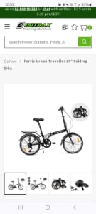 Fortis Shimano 7 Speed 20inch Foldable Bike - Brand NEW in box