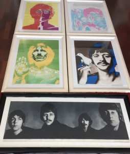 The Beatles Original Richard Avedon Daily Express Framed Poster Set