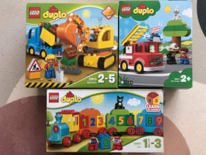 Lego Duplo Sets Fire Truck Construction Number Train
