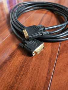 New 5m DVI-D Dual Link Male to Male Cable