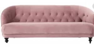 Lounge 2 seater pink velvet - Early Settler