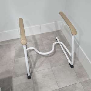 Bathroom toilet surround safety rail mobility assist Evekare