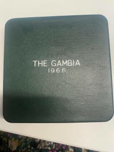 GAMBIA 1966 Proof Set Original case, All 7 coins are still Sealed