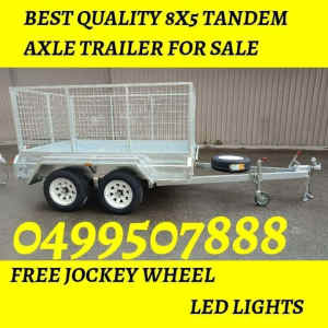 8×5 brand new hot dipped galavinsed tandem axle trailer for sale 