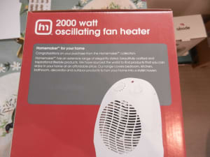 Oscillating Fan Heater - 2000 Watt - Brand New