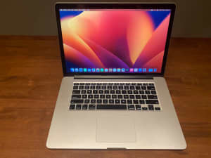 MacBook Pro 15In -Ventura Windows 11: i7 -16GB ram -2GB GPU