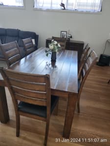 Dining Table Set & Side Buffet