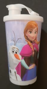 Tupperware Disney Frozen Anna & Olaf kids tumbler spout top lid cup