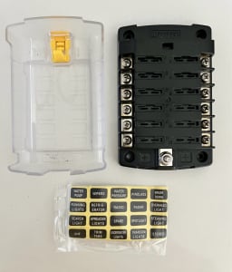 Blue Sea Fuse Block, 12 Circuits with Cover, BRAND NEW, PAID $80 !!