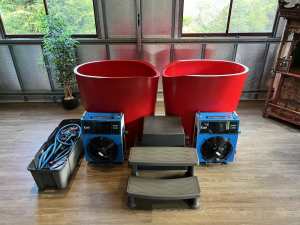 Twin ice baths with ICool Sport water cooling units