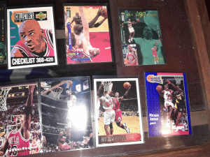 Huge all mint condition jordan card collection. In sleeves whole life