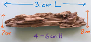 New Blondwood Driftwood for Aquarium 31cm L x 7-8cm W x 4-6cm H