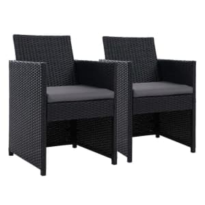 Outdoor Chairs Dining Patio Furniture Lounge Setting Wicker Garde...