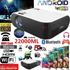 New WiFi Internet Bluetooth Android OS With Speaker Projector HDMI VGA