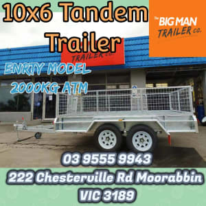 10x6 Tandem Box Trailer