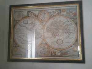 Framed map picture/print