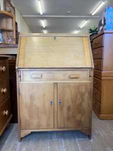 Lovely writing desk with one drawer & cupboard