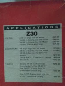 Ryco  Z30 Oil Filter - fits multiple vehicles