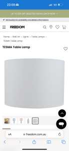 New freedom Tesma lamp shade x 2