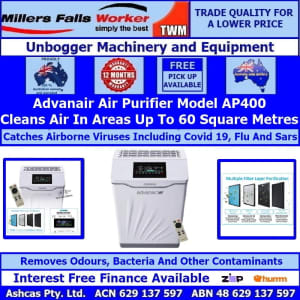 Advanair Air Purifier Up To 60m2 Area Cleans Covid-19 Flu SARS Etc.