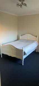 Beautiful queen bed frame and mattress