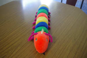 Colourful caterpillar soft toy