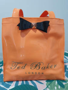 Ted Baker London new handbag polyvinyl, classic black bow feature